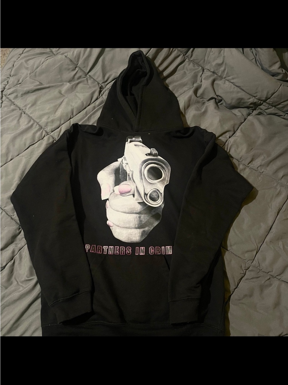 Black 'Partners in Crime' Graphic Hoodie